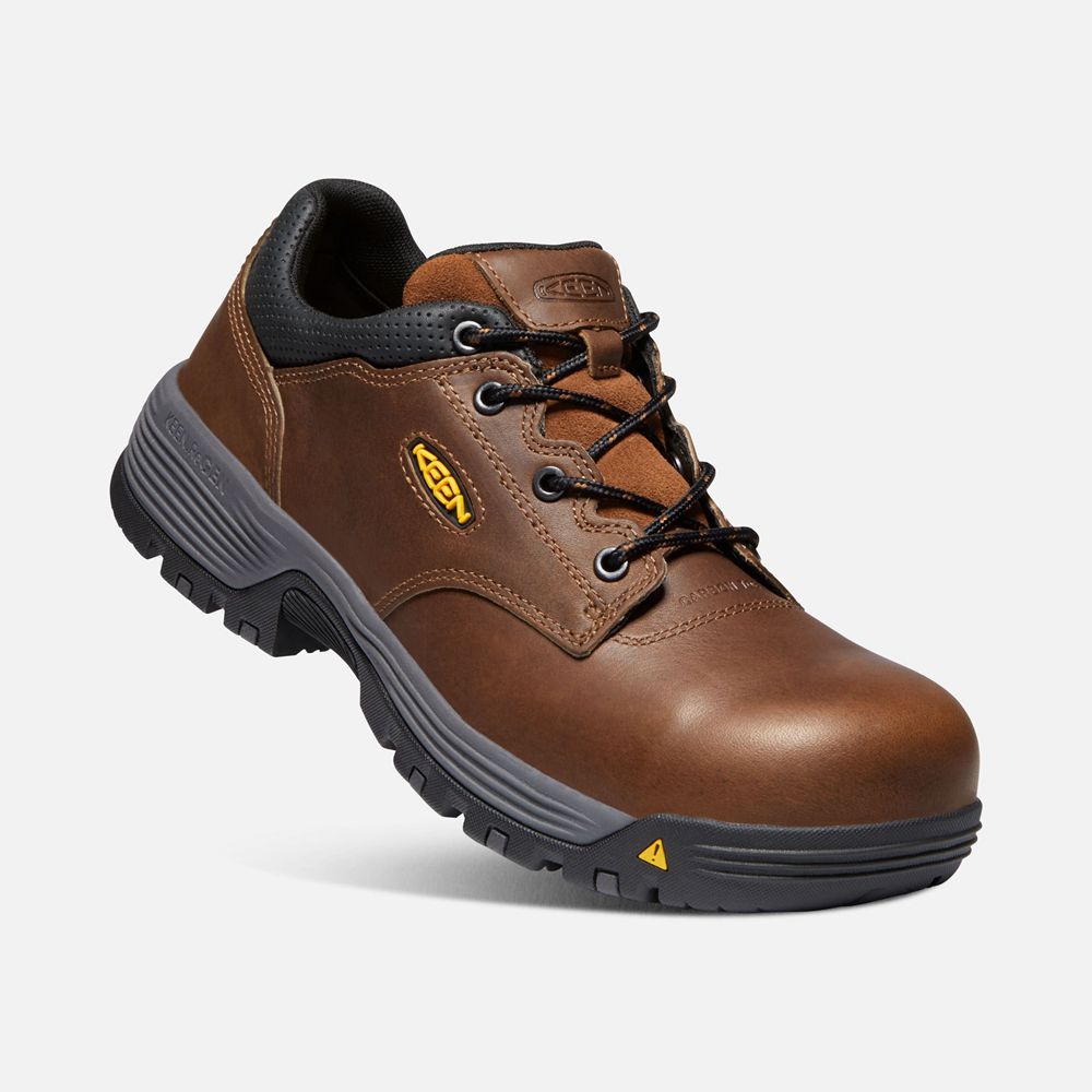 Keen Iş Ayakkabısı Erkek Kahverengi - Chicago Oxford (Carbon-Fiber Toe) - Türkiye CJRE21950